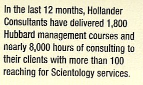 Hollander Consultants - more than 100 reaching for Scientology services